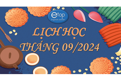 LỊCH HỌC THÁNG 09/2024